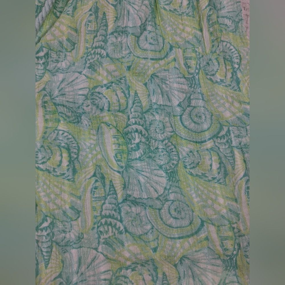 Vineyard Vines Shells Allover Print Green/Blue Bandeau Top Swim Coverup  XXS - Picture 15 of 16